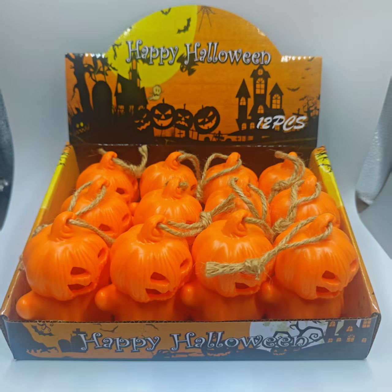 万圣节LED发光南瓜幽灵小夜灯万圣派对装饰