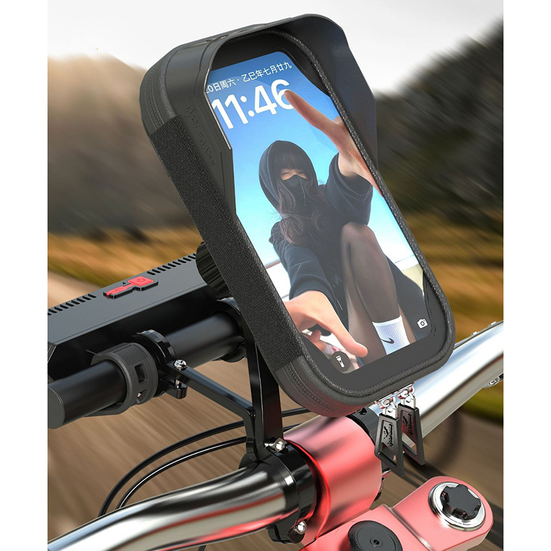 250403 Bicycle Light Pack Combination Cycling Set 2-in-1 Outdoor Strong Light Cycling Headlight Touch Screen Storage Waterproof Mobile phone case Item Picture