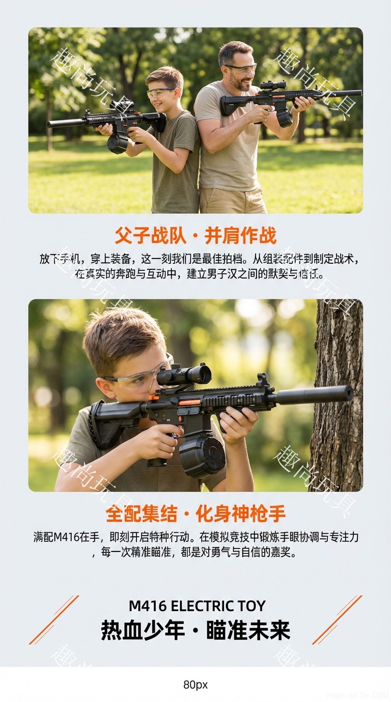 M416 Electric continuous water jet Gun Children's hand-automatic toy gun, boys' outdoor entertainment and leisure firearm model pic 3