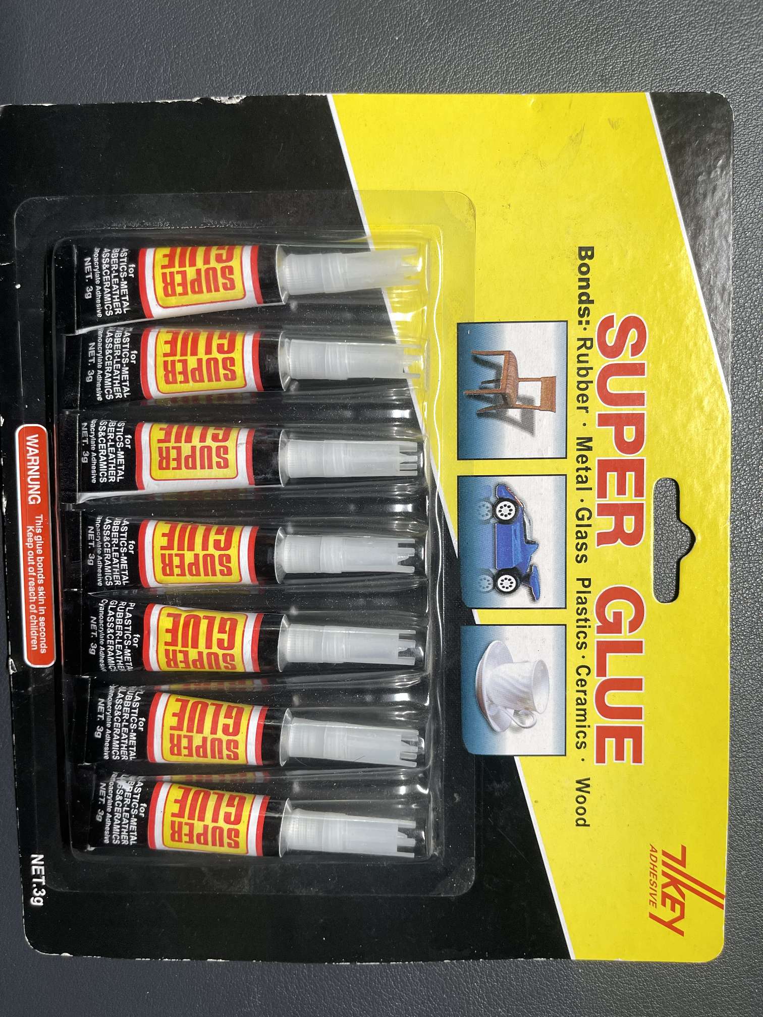 7支合成胶粘剂 瞬间胶水 强力粘接胶水 厂家直销 288pcs DG-A42