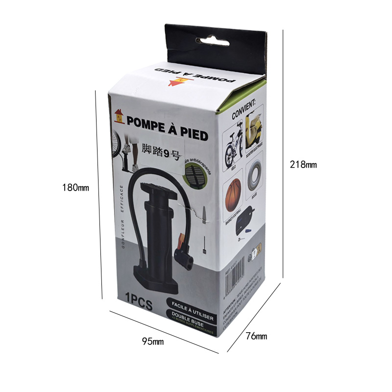 250122, 9# plastic integrated air pump, foot-operated air pump, high-pressure bicycle air pump, basketball and football bicycle air pump, foot-operated air filling pump pic 4