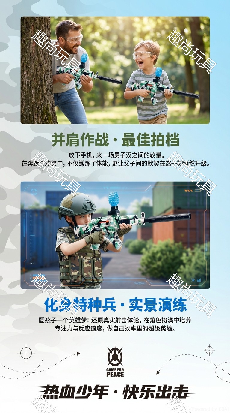 Children's toy gun AK47, hand-held automatic electric graffiti water bullet gun, boys' outdoor shooting toy 132340235 pic 3