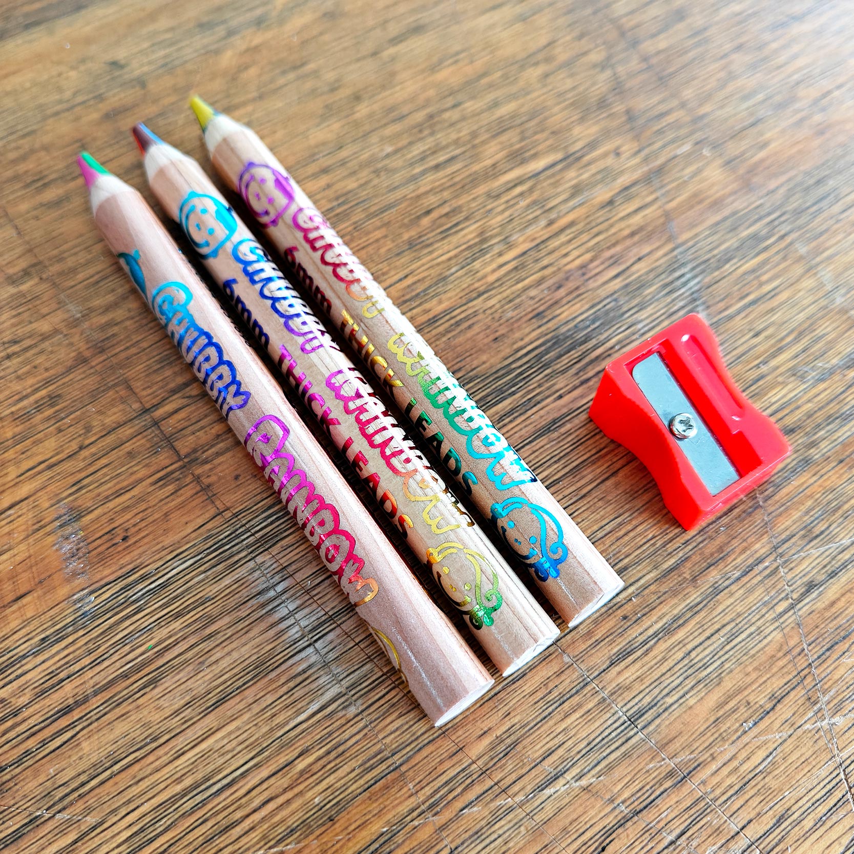 ACMELIAE 3 pcs 120mm 4 in 1 cedar wood color pencil details Picture