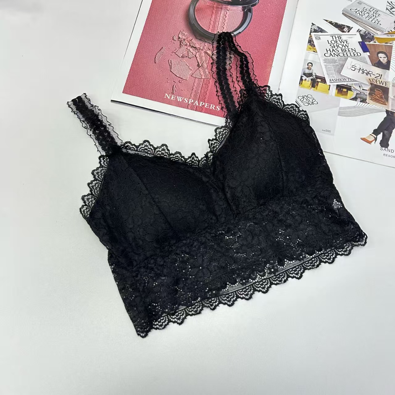 555# Export to the Middle East and Africa, stock women's vests, broadband solid color, comfortable, sexy and interesting vests, beautiful back, detachable chest pad, back center underwear, QNI details Picture