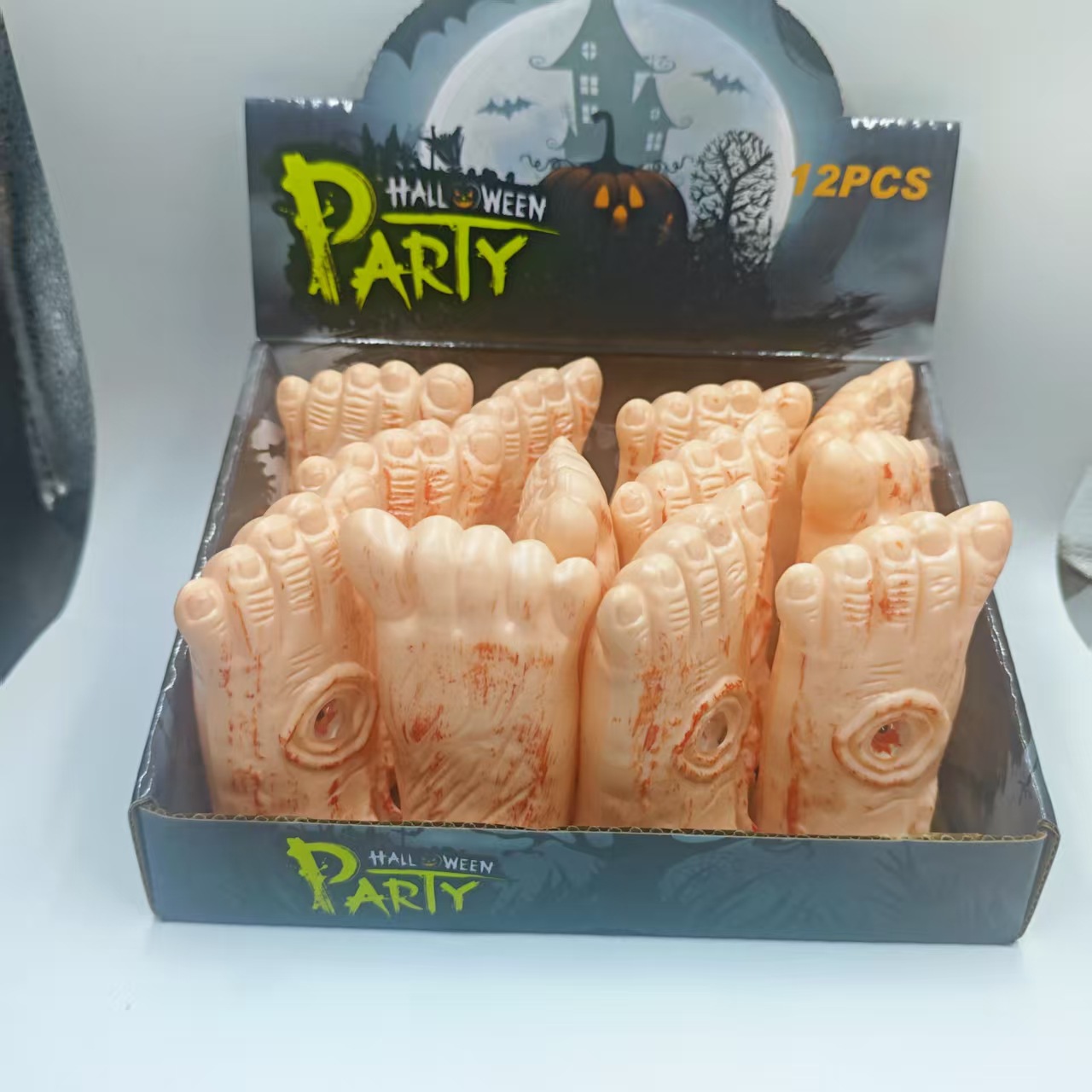 万圣节灯LED电子发光蜡烛灯恐怖脚灯装饰派对布置节日道具