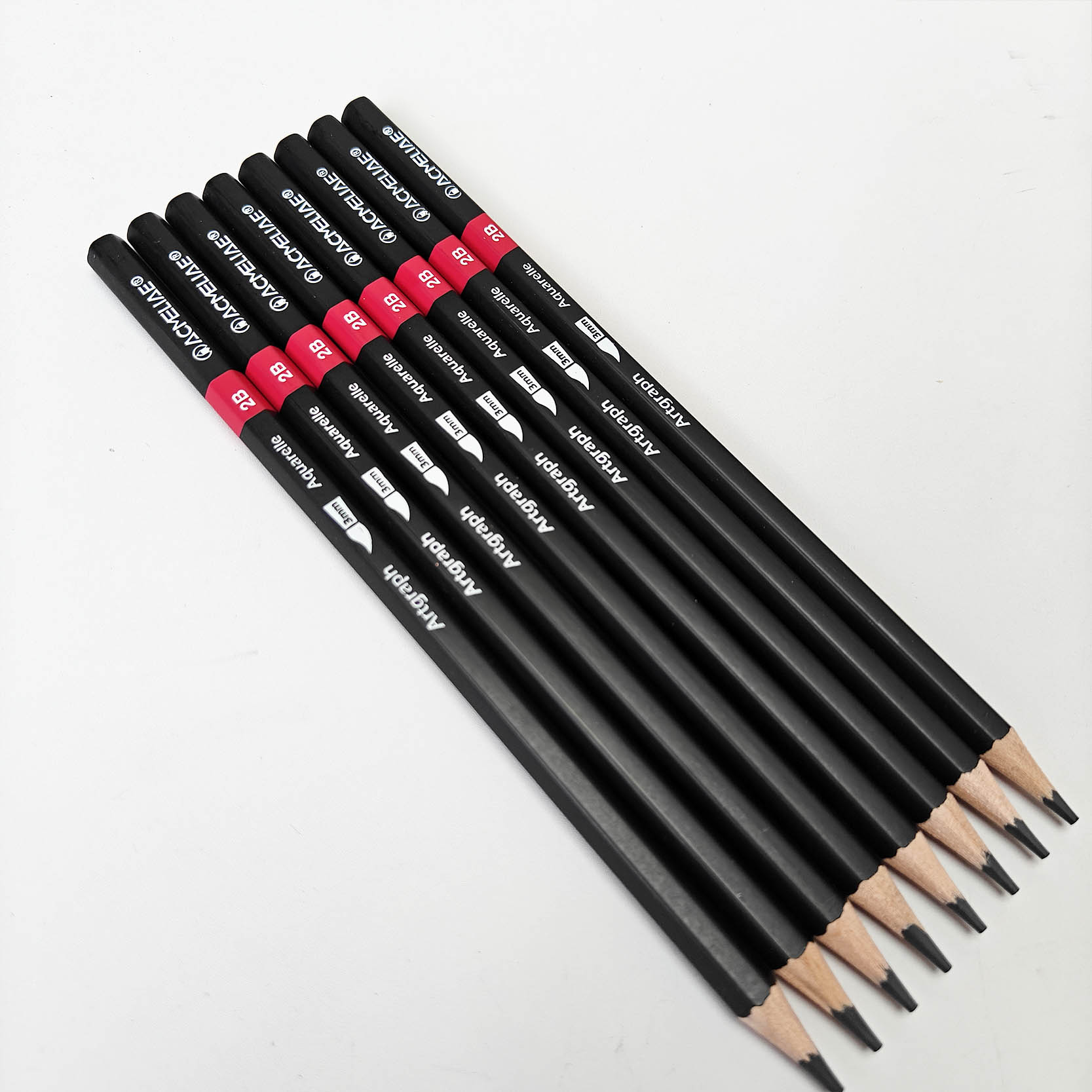 ACMELIAE P-6503 8PCS 2B Water Soluble Graphite Pencil details Picture