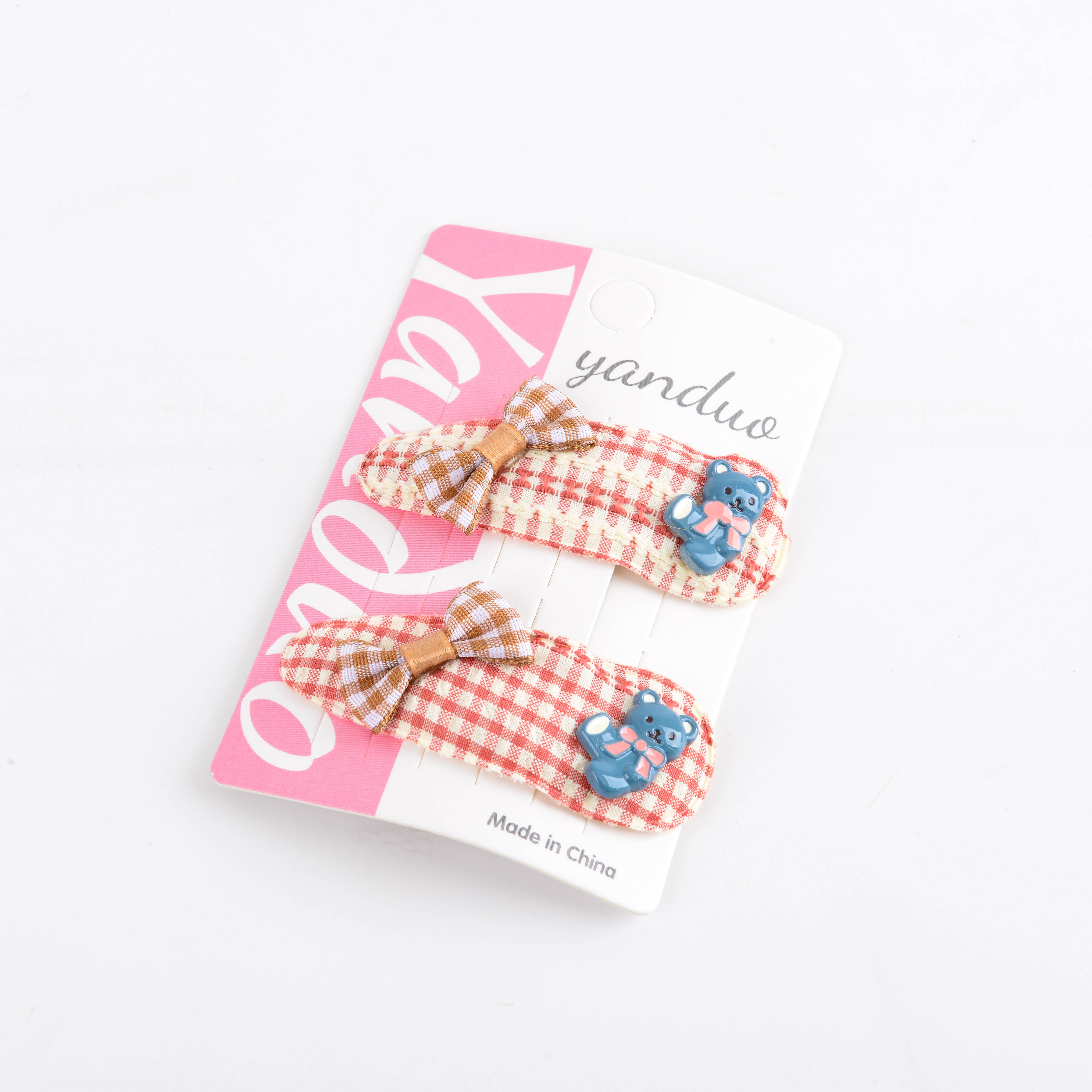 A cute and adorable baby hairpin, a children's milk coffee-colored hairpin headwear, a New Year's Day children's headwear details Picture