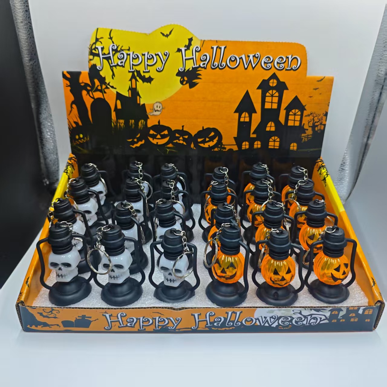 万圣节迷你小提灯节日专属气氛派对发光摆件玩具装饰