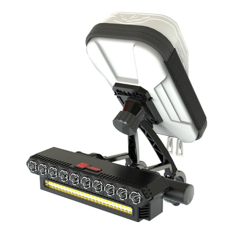 250403 Bicycle Light Pack Combination Cycling Set 2-in-1 Outdoor Strong Light Cycling Headlight Touch Screen Storage Waterproof Mobile phone case Specification image