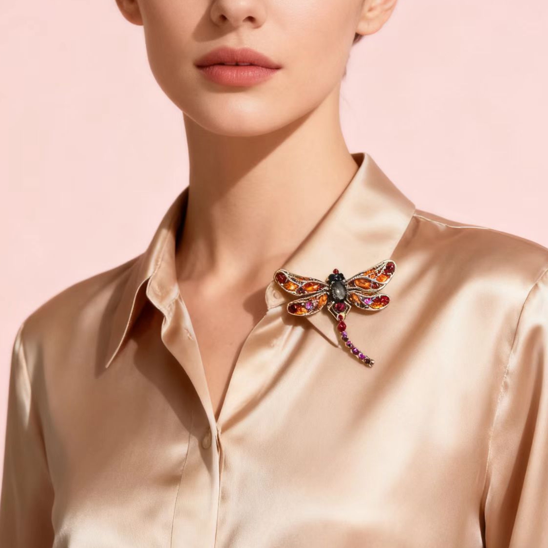 蜻蜓造型锌合金胸针辅料小猫徽章胸针饰品配件工艺精美胸针