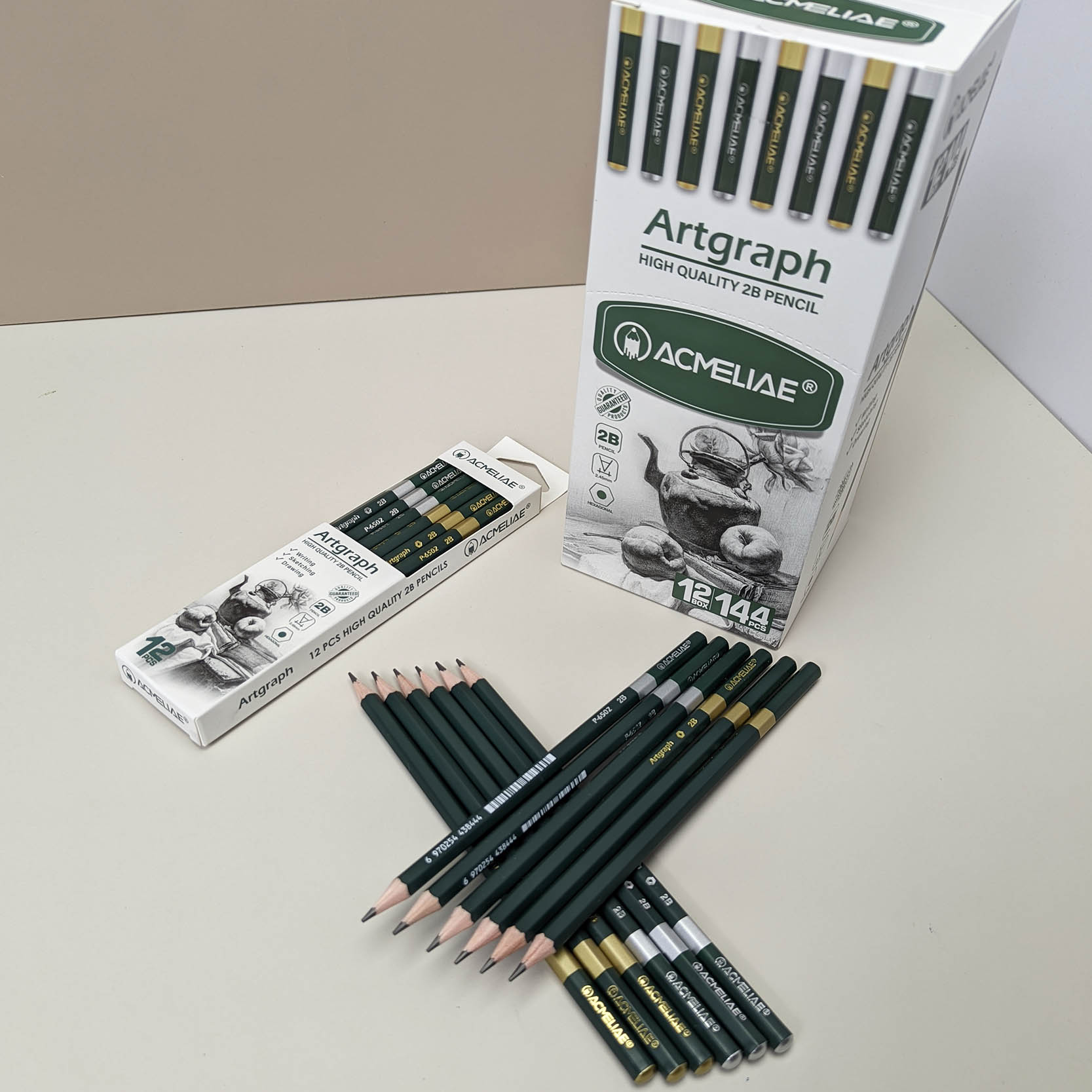 ACMELIAE 12pcs Green 2B Pencil End Dipped Application Scenario