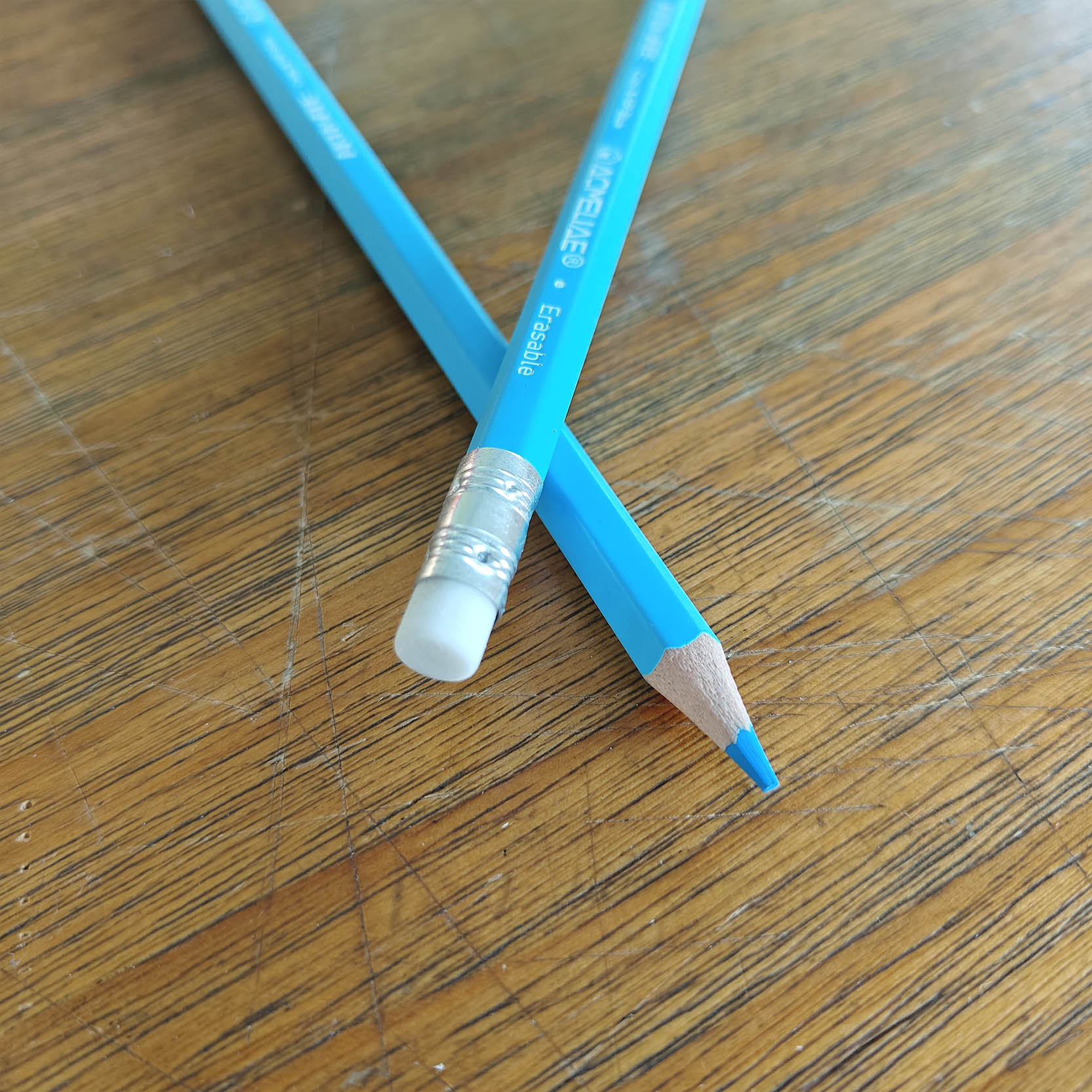 ACMELIAE 2 PCS Blue Color Erasable Color Pencil/Blister Card Specification drawing