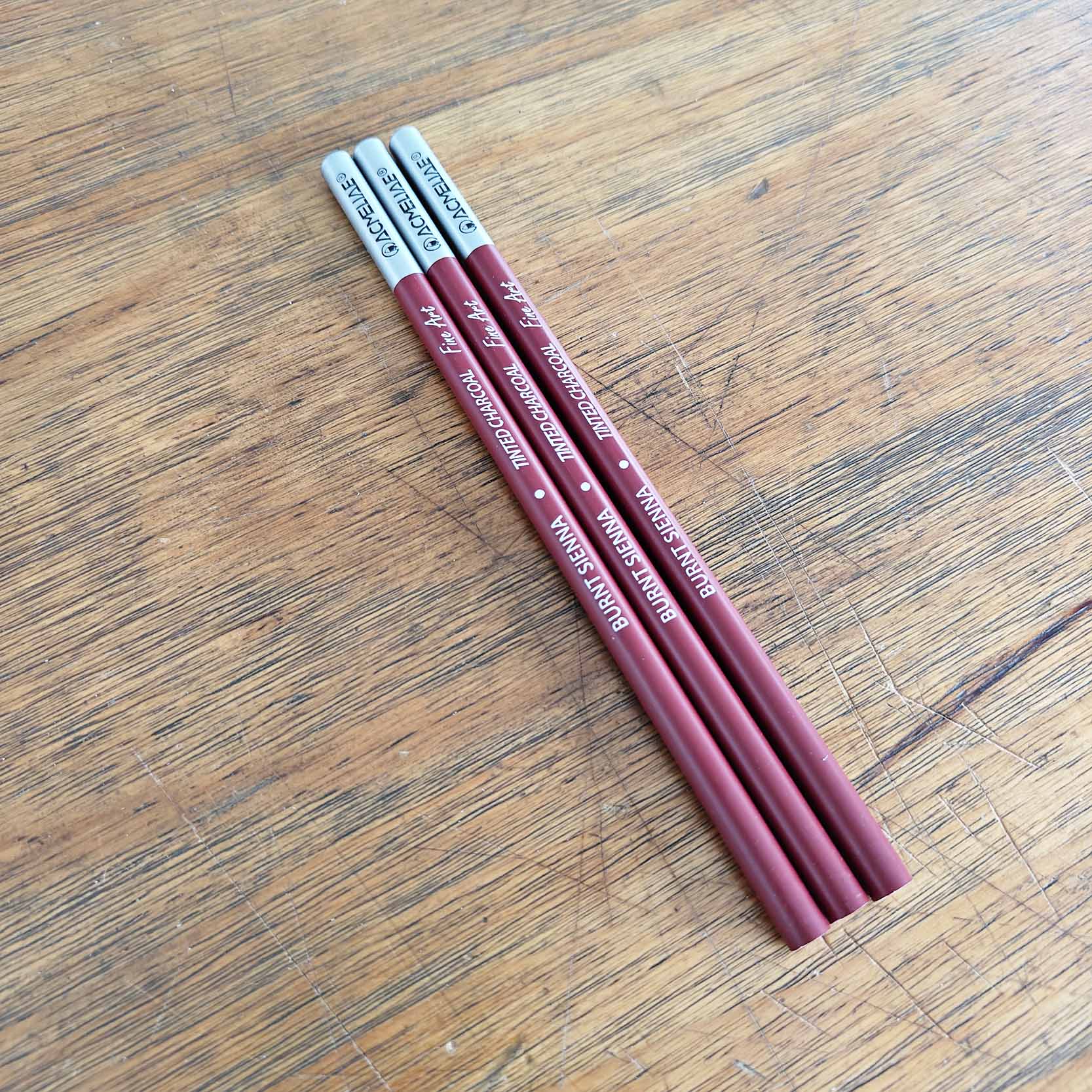 ACMELIAE TCP-02 3PCS Colored Charcoal Pencil-Burnt Sienna details Picture