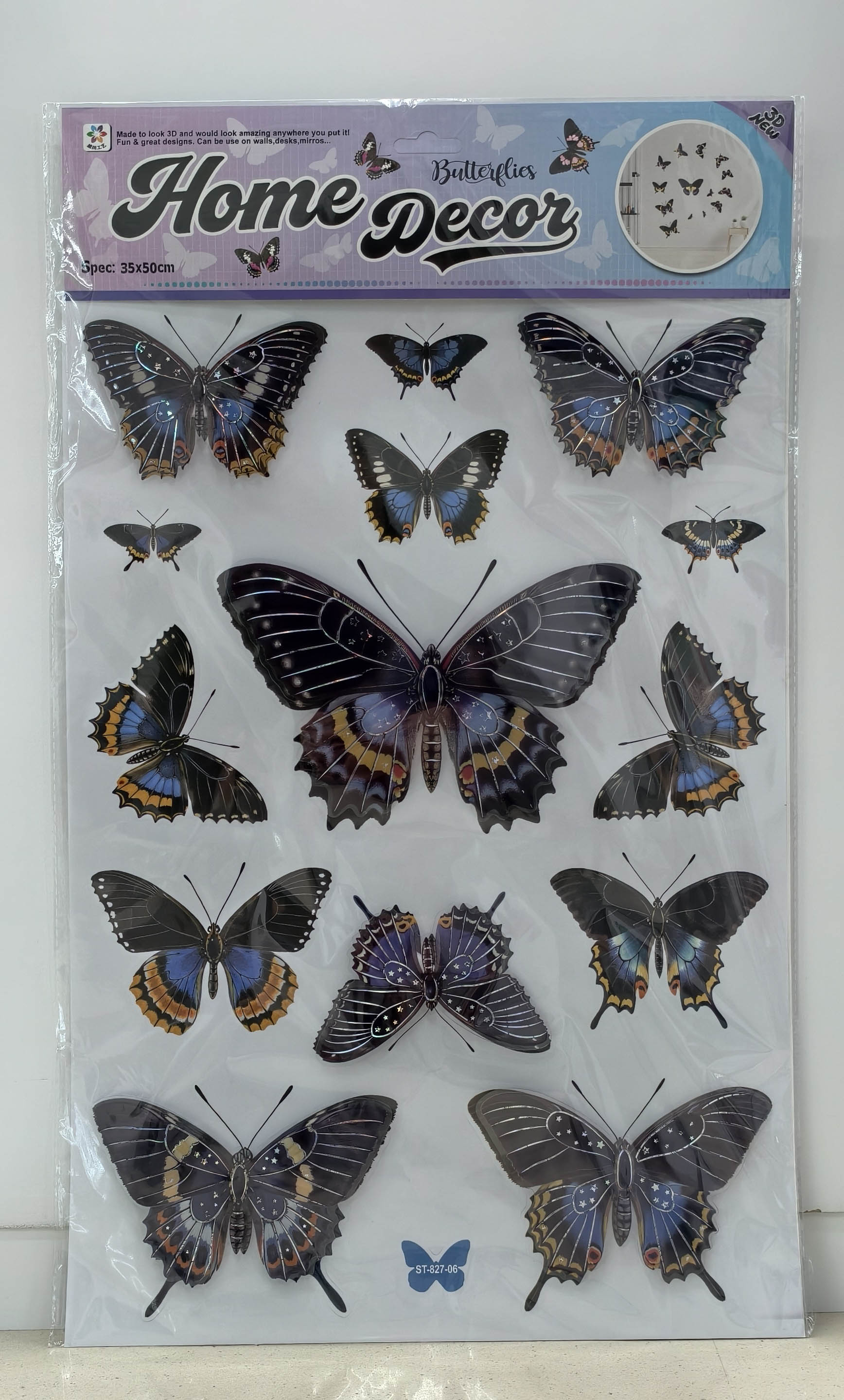 ST827 Butterfly Layer Decorative Stickers details Picture