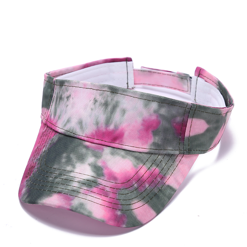New hip-hop style tie-dye baseball cap, summer tie-dye printed windproof sun hat, outdoor camouflage gradient open-top cap Item Picture