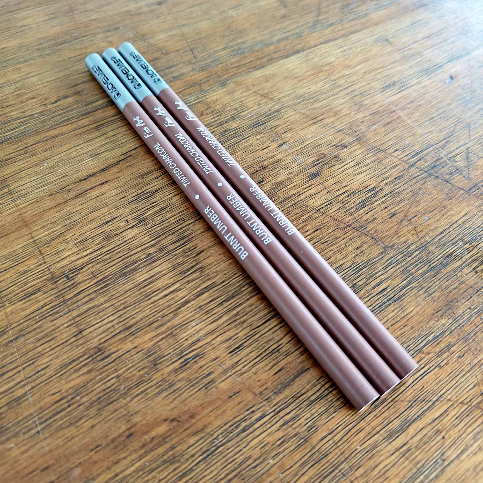 ACMELIAE TCP-01 3PCS Colored Charcoal Pencil-Burnt Umber details Picture