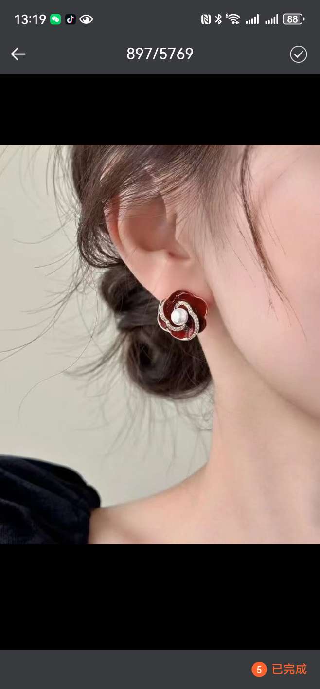 新款上新气质爆款来袭鸢尾花系列珍珠项链珍珠项链详情图2