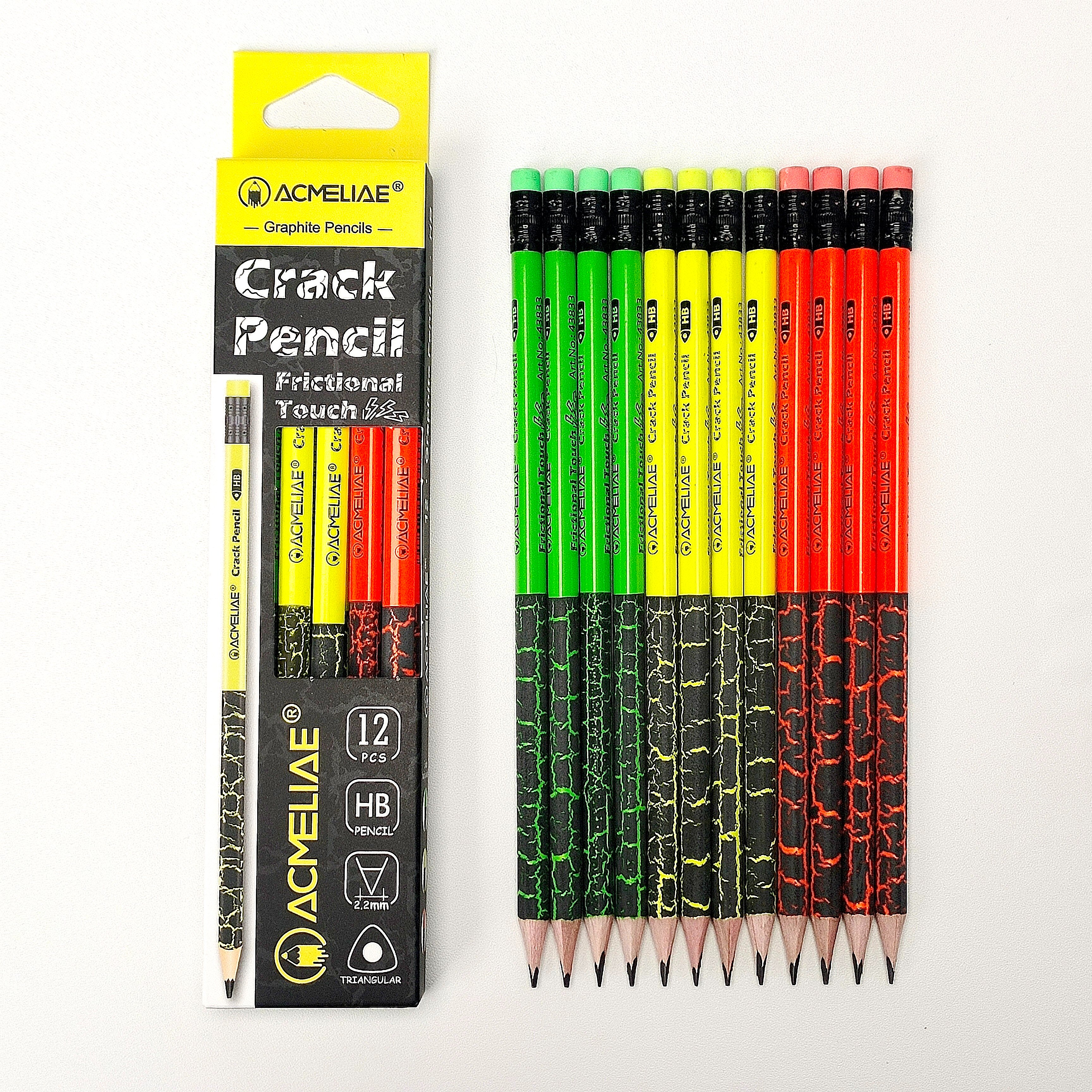 ACMELIAE 43833 12pcs  Frictional Touch No.2 HB pencil details Picture