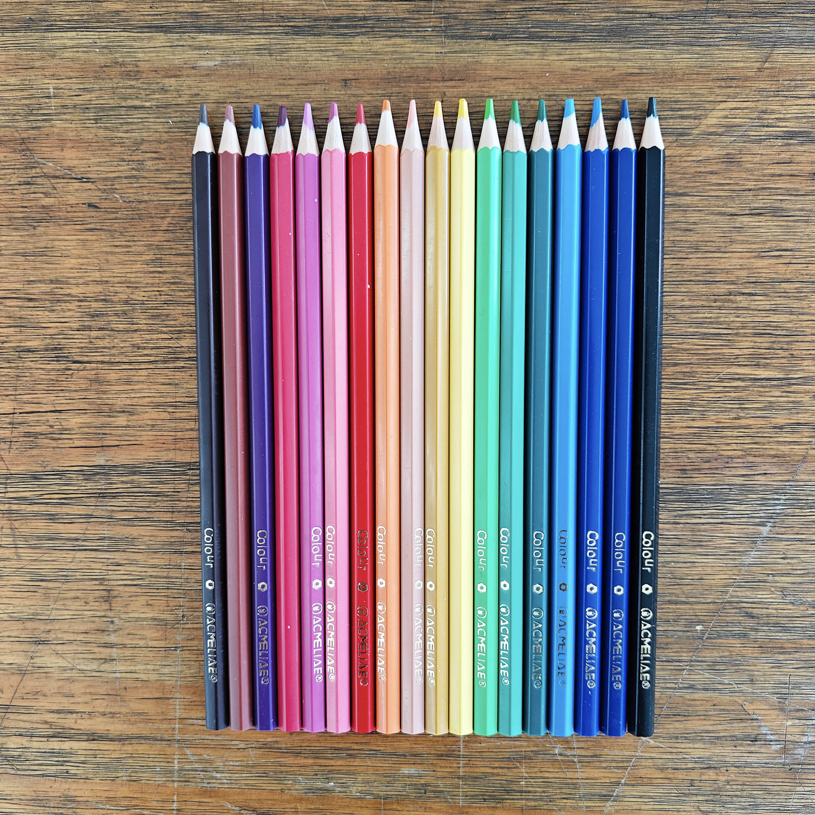 ACMELIAE PCP-018 18 colors Woodfree Hexagonal Color Pencil details Picture