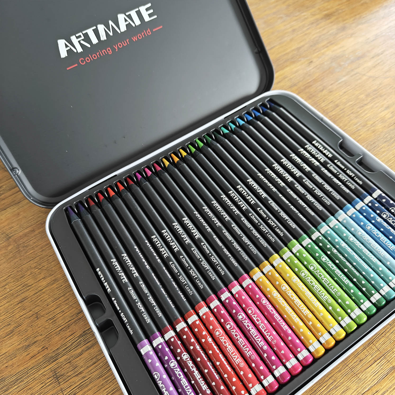 ACMELIAE 48 Colors Artmate Set /Tin Box details Picture