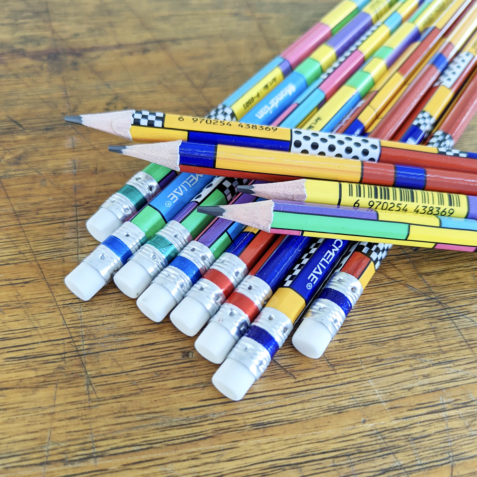 ACMELIAE P-6501 12PCS Mondrian HB Pencil Specification drawing