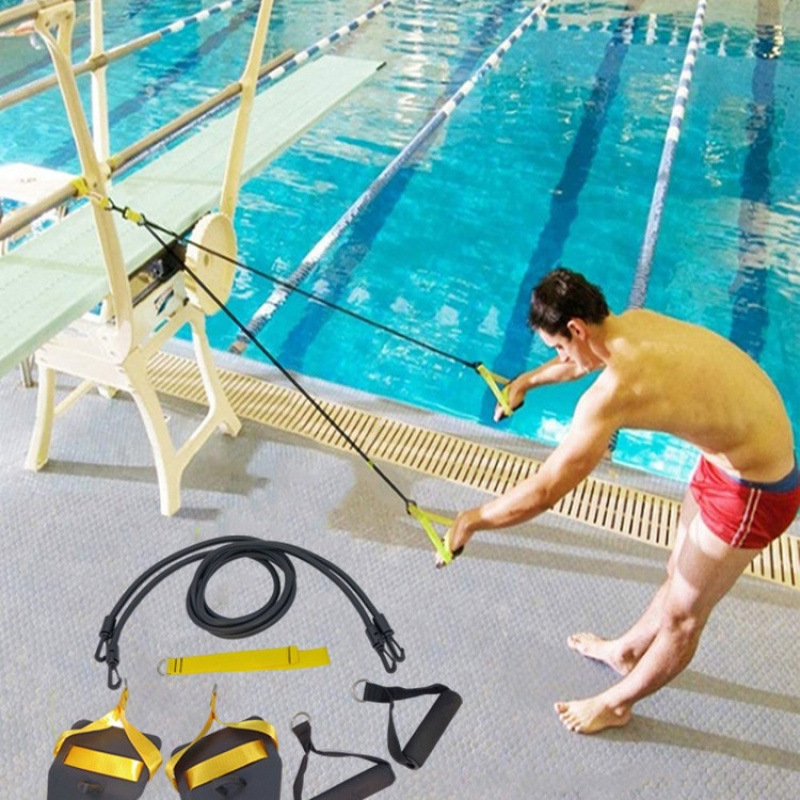 便携多功能便携安全 游泳拉力绳 姿势与力量训练 臂力划水手蹼 弹力 阻力细节图