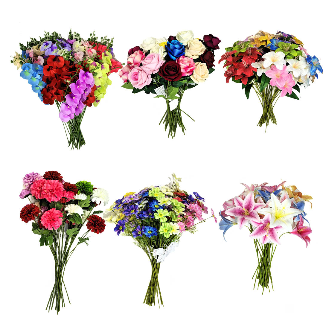 Multi-color artificial exquisite rose branch bouquets, realistic flower arrangements, artificial plant flowers, decorative flower waterfalls, and ornaments pic 3