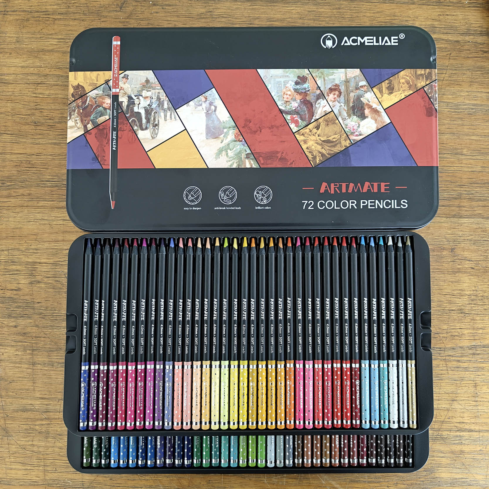 ACMELIAE 72Colors Artmate Set /Tin Box full figure
