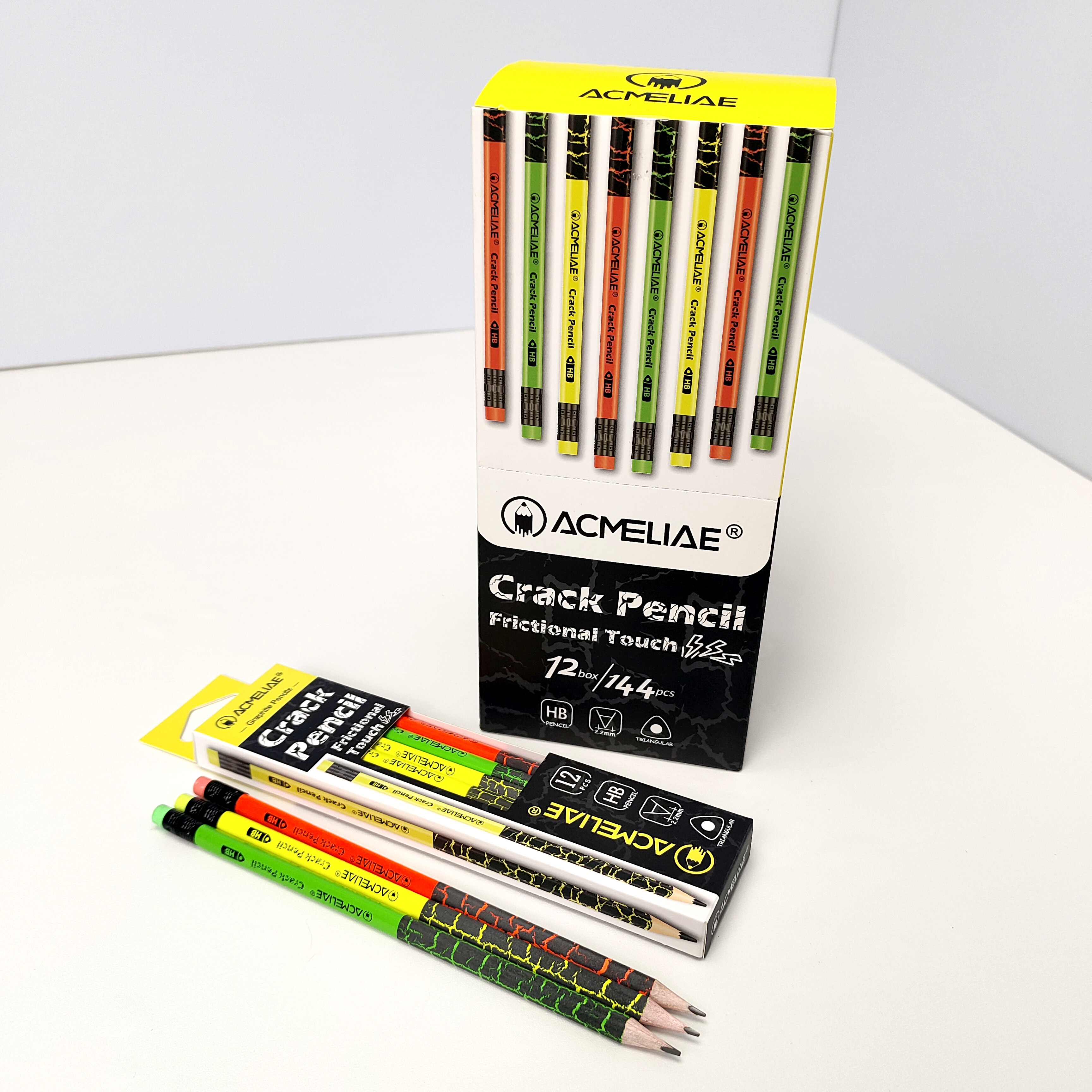 ACMELIAE 43833 12pcs  Frictional Touch No.2 HB pencil full figure