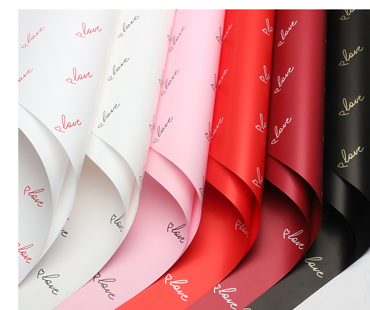 Xihua Nongyu Yin Paper LOVE Flower Wrapping Paper, Bouquet Flower Art, Flower Shop Valentine's Day Handmade diy Flower wrapping paper pic 9