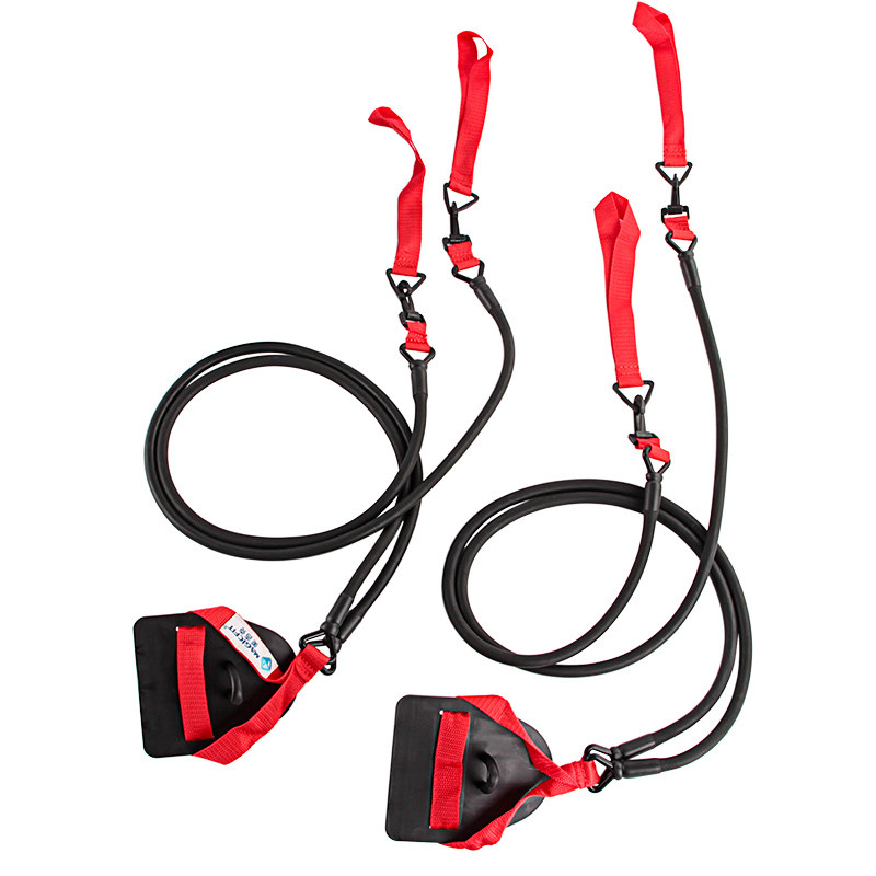 便携多功能便携安全 游泳拉力绳 姿势与力量训练 臂力划水手蹼 弹力 阻力白底实物图