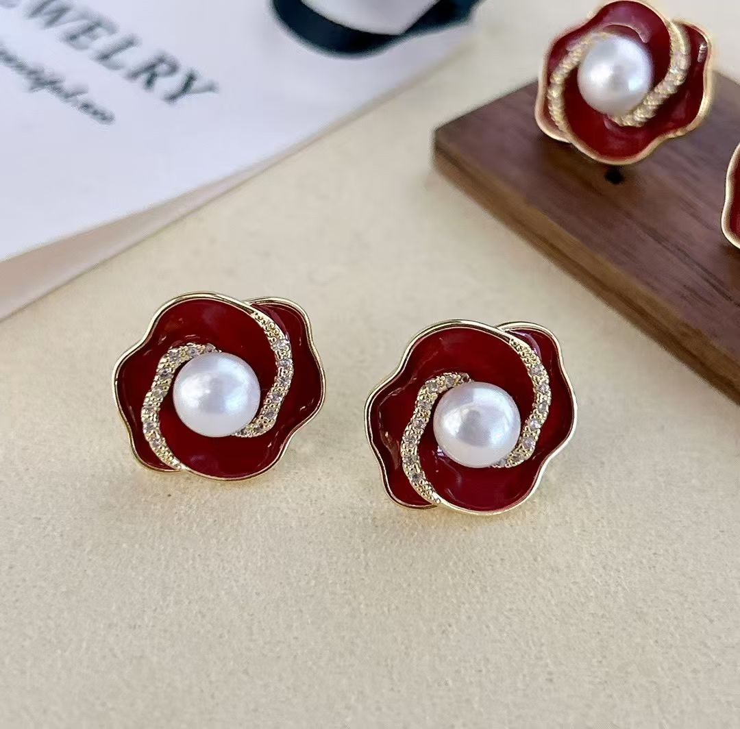 新款上新气质爆款来袭鸢尾花系列珍珠项链珍珠项链详情图7