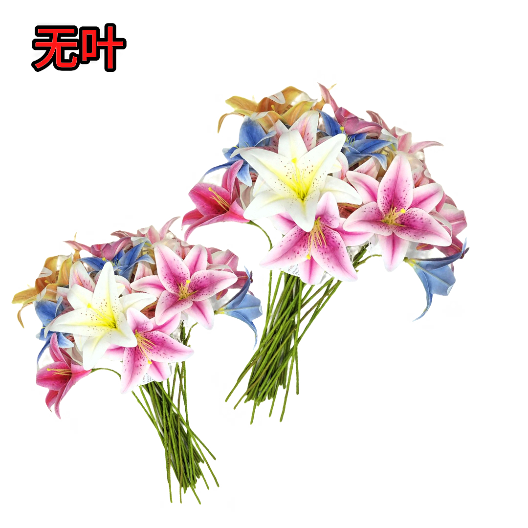 马蹄莲绒布/剑兰针织/客厅内绢花/成品花束/长期细节图