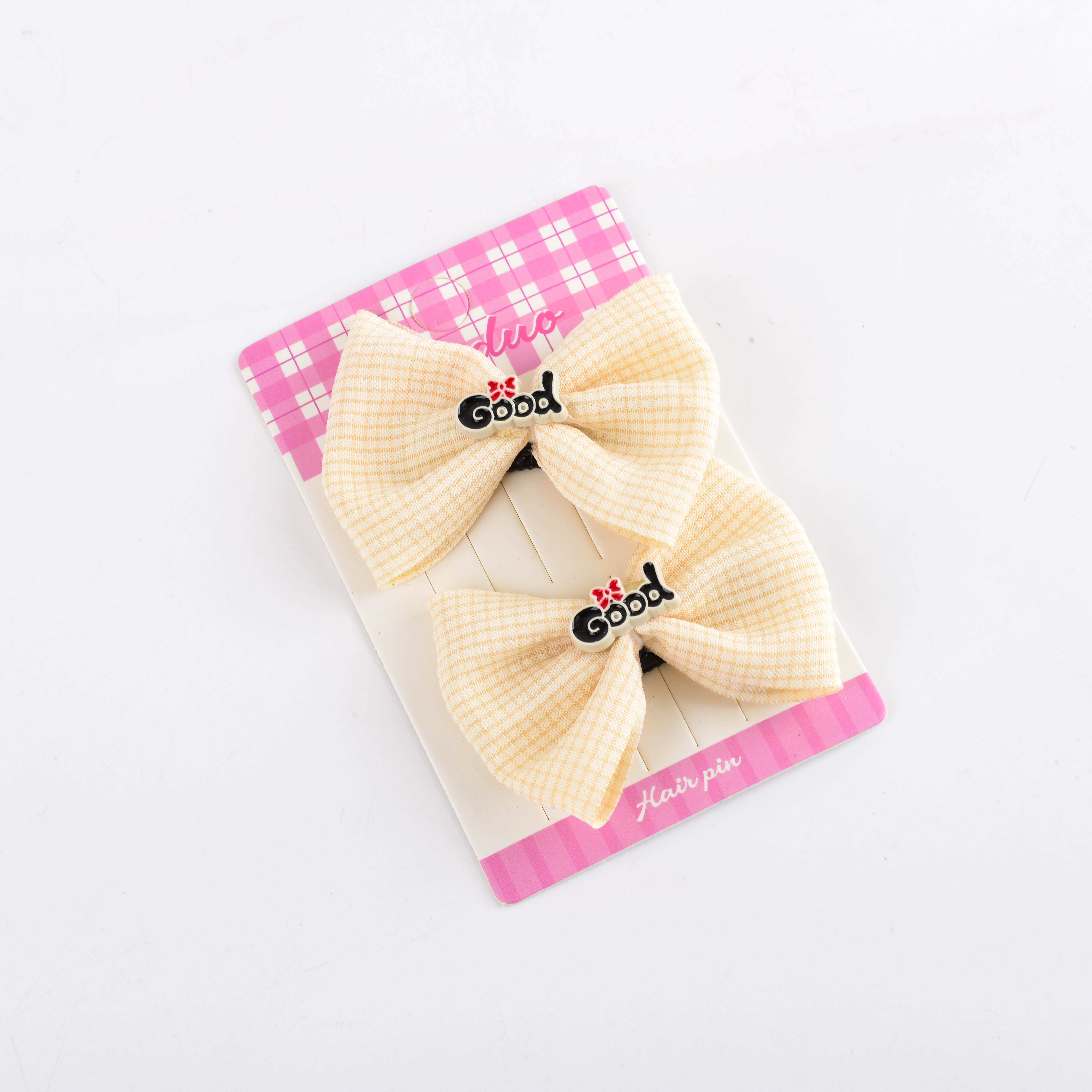 Elegant college style checkered bow headwear, braids, duckbill clips, BB clips, sweet and cute hair clips and hairpins Item Picture