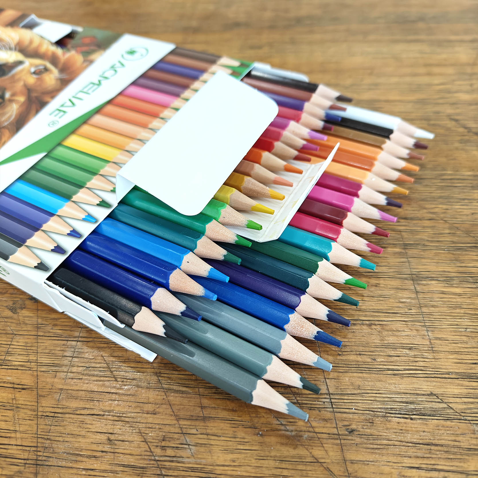 ACMELIAE PCP-036 36 colors Woodfree Hexagonal Color Pencil details Picture