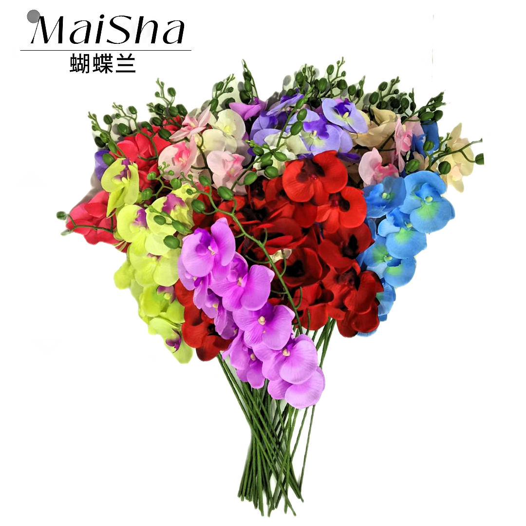 Simulated color Phalaenopsis flower bouquets, flower stems, floral art, preserved flowers, decorative bouquets, flower mud, creative handcrafted gifts