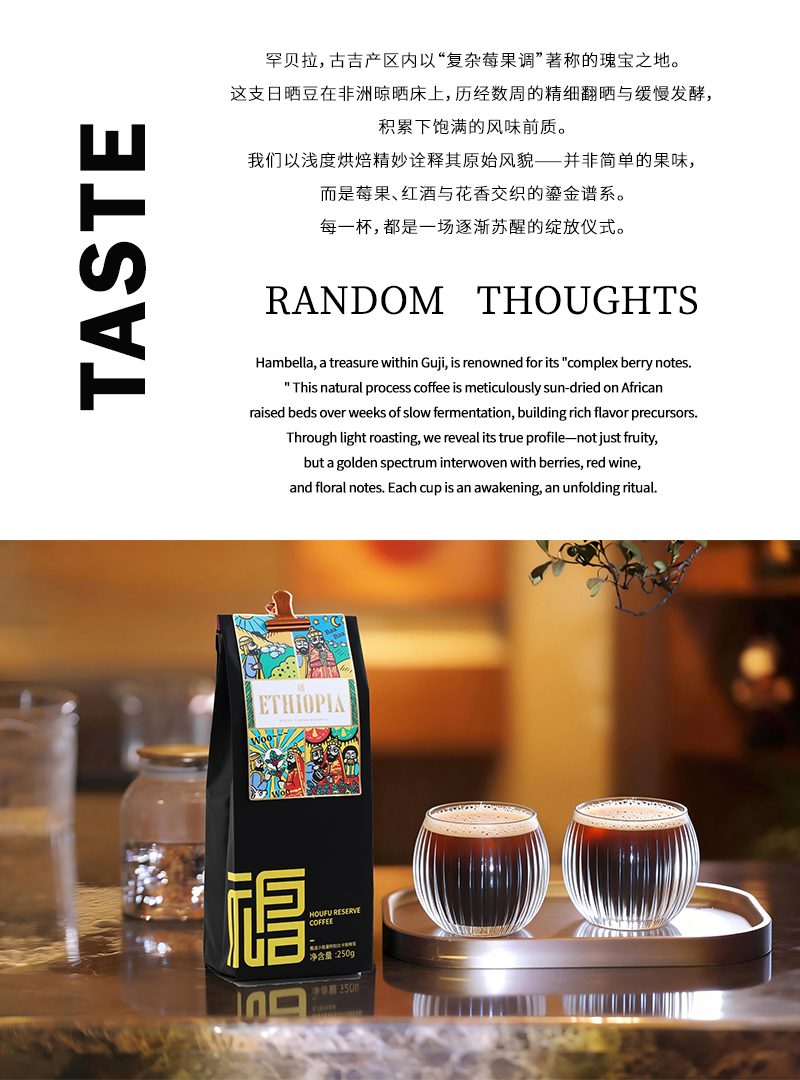 埃塞俄比亚进口单品精品咖啡豆手冲美式日晒浅烘定制新鲜烘焙花果酒香250G详情2