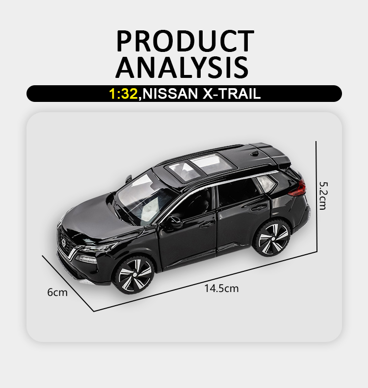 1:32日产X-TRAIL合金汽车模型1比32比例车模玩具车车模收藏玩具车小汽车详情8