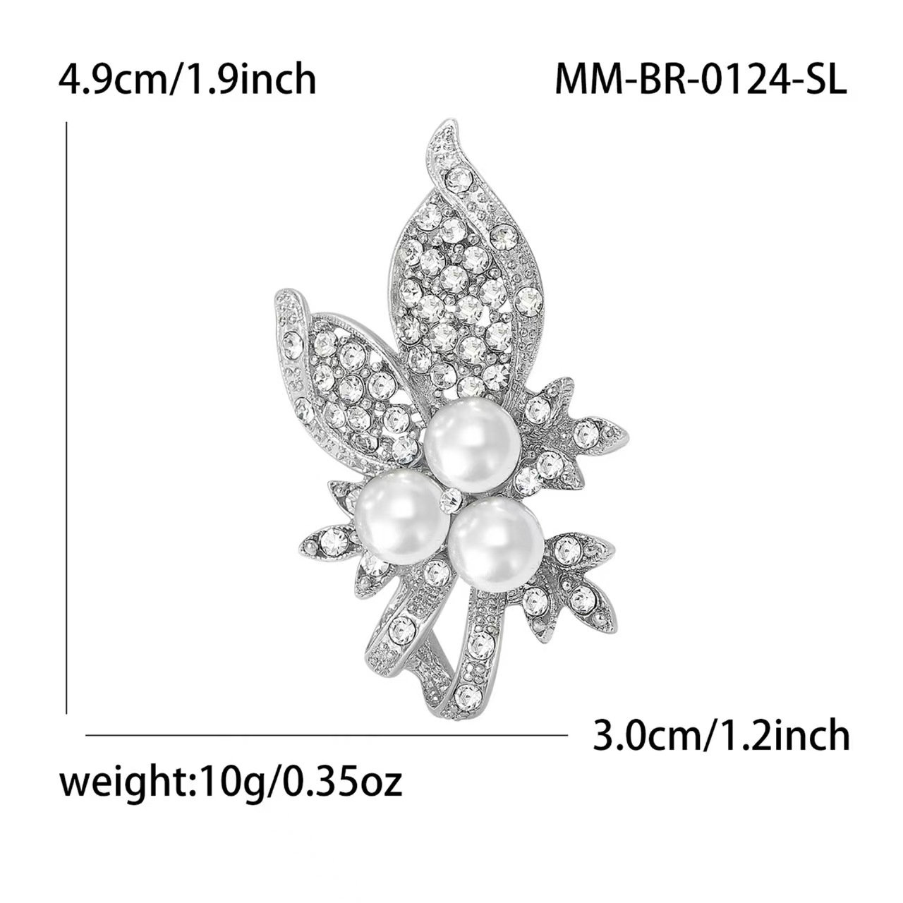 Wholesale and direct sales of high-end Japanese and Korean water diamond and pearl accessory brooches, fashionable and versatile clothing accessory pins Item Picture