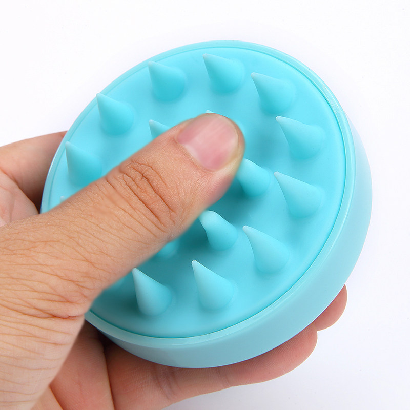 Health-preserving photo, silicone pink foam gun, powerful massager, massage comb, health-preserving hammer, silicone massage head, silicone hair washing and combing, hair massage comb Item Picture