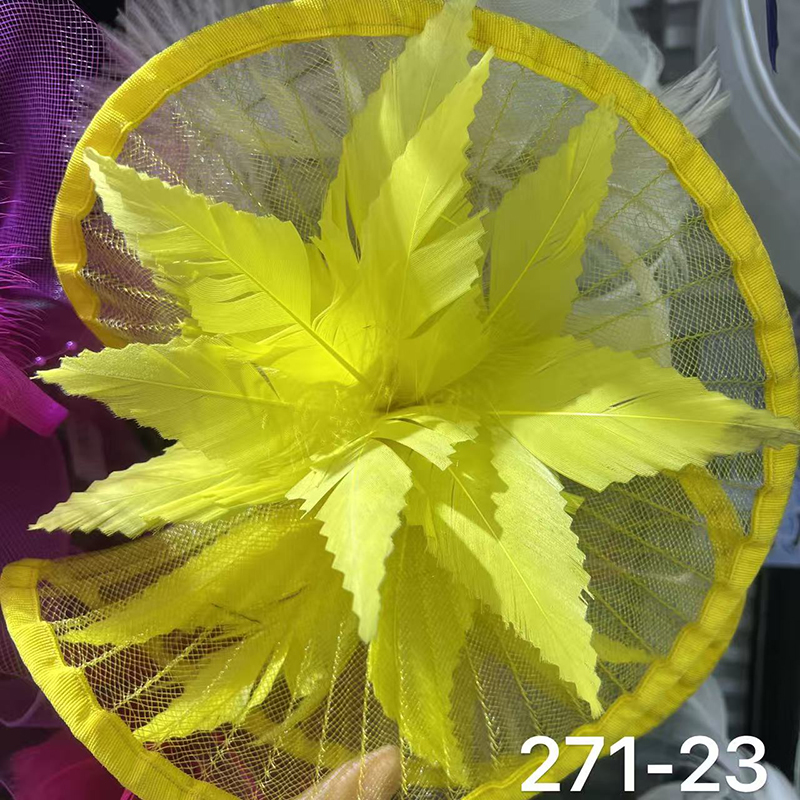 跨境羽毛花圣诞花圣诞装饰品胸花头花晚宴英伦风头饰发夹鸡蛋复活节万圣节装饰品