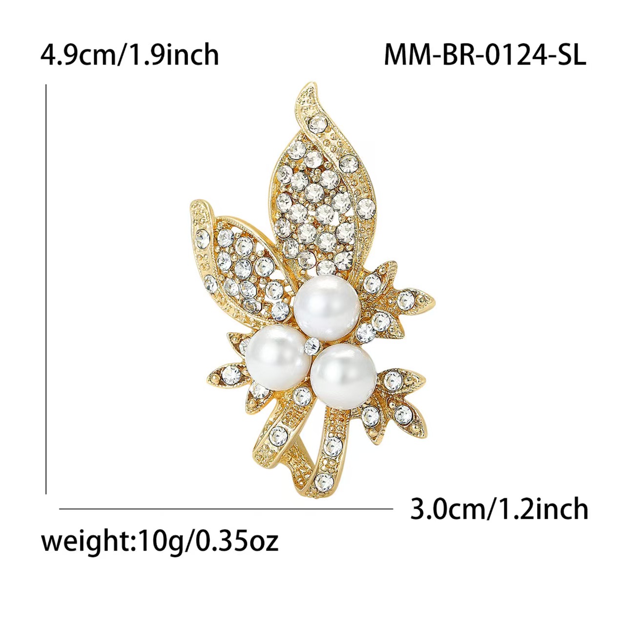 Wholesale and direct sales of high-end Japanese and Korean water diamond and pearl accessory brooches, fashionable and versatile clothing accessory pins pic 1