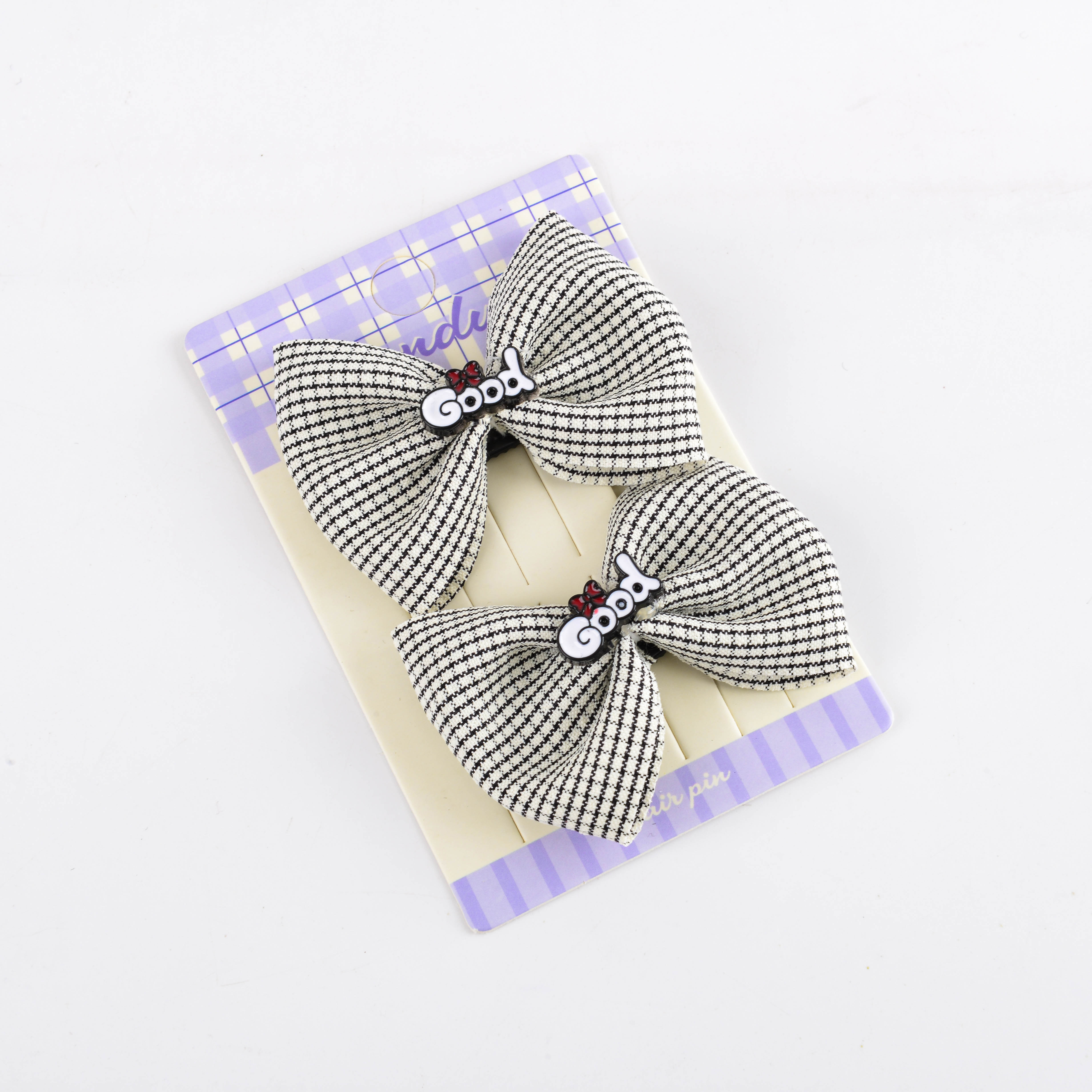 Elegant college style checkered bow headwear, braids, duckbill clips, BB clips, sweet and cute hair clips and hairpins Application Scenario