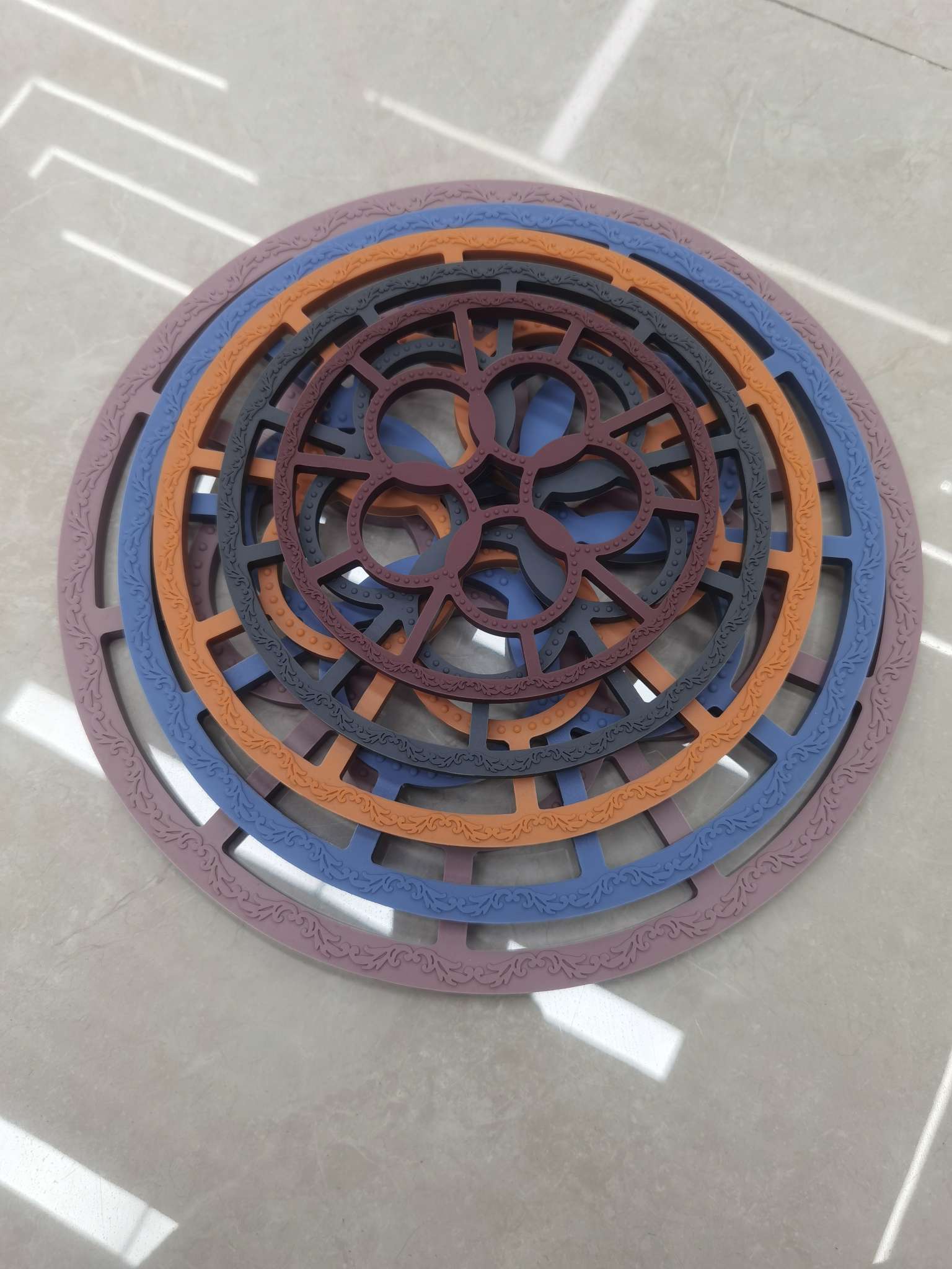 可叠放防滑垫硅胶隔热垫餐桌垫碗垫砂锅垫盘垫防烫垫茶壶垫厨房垫