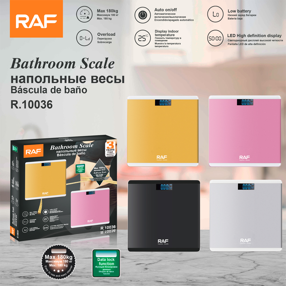 RAF Cross-border weighing scale, electronic scale, household glass panel weighing scale, precise and high-precision family weighing scale, glass