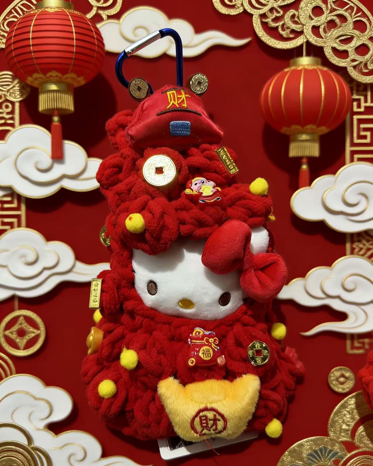 2026马年正版新年限定金元宝kt猫挂件过年新年玩偶可爱公仔财神爷