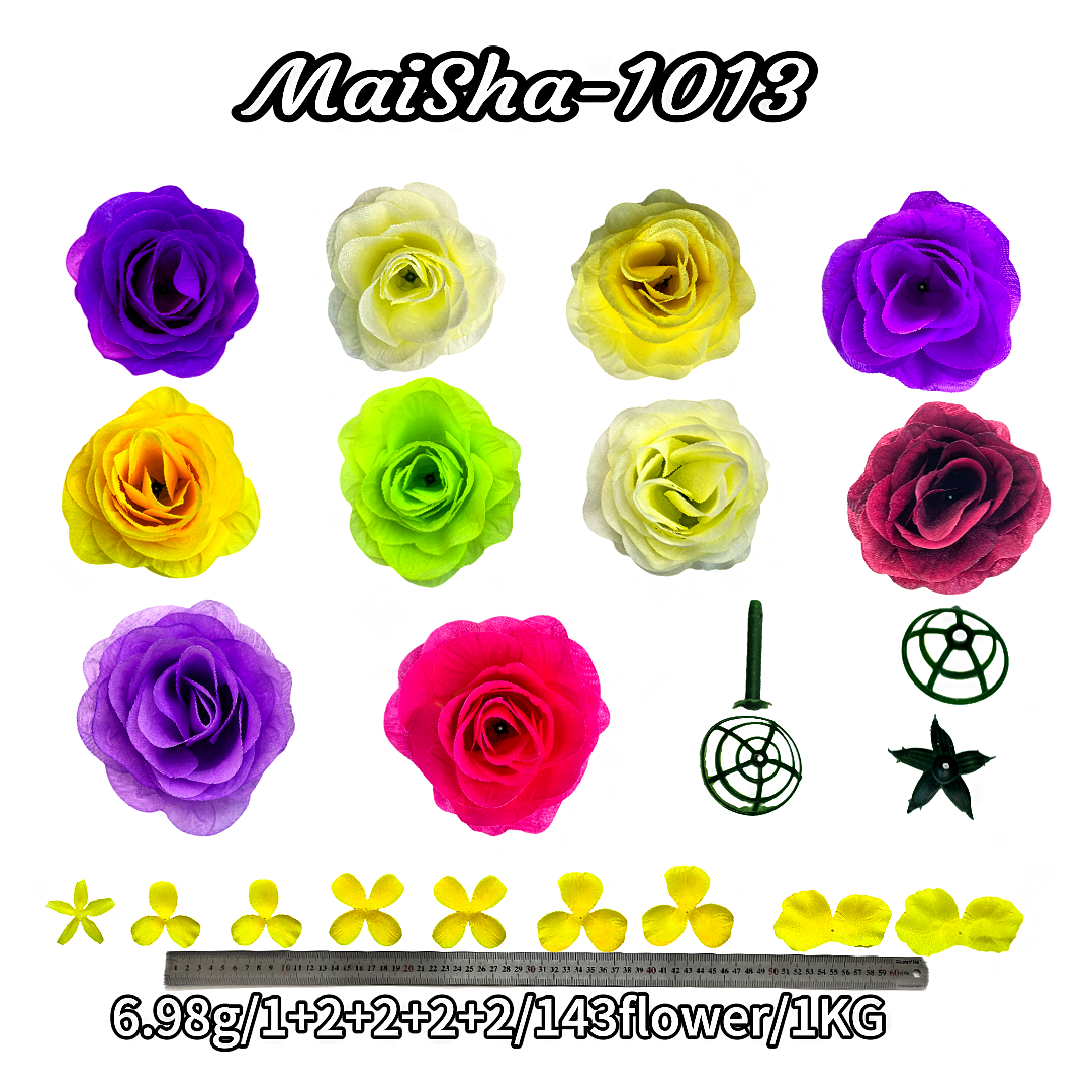 The main body of the rose is made of anti-real flower pieces, with multi-layer flower pieces. It is a rose bouquet, flower arrangement, plant wall decoration, and wedding flower arrangement