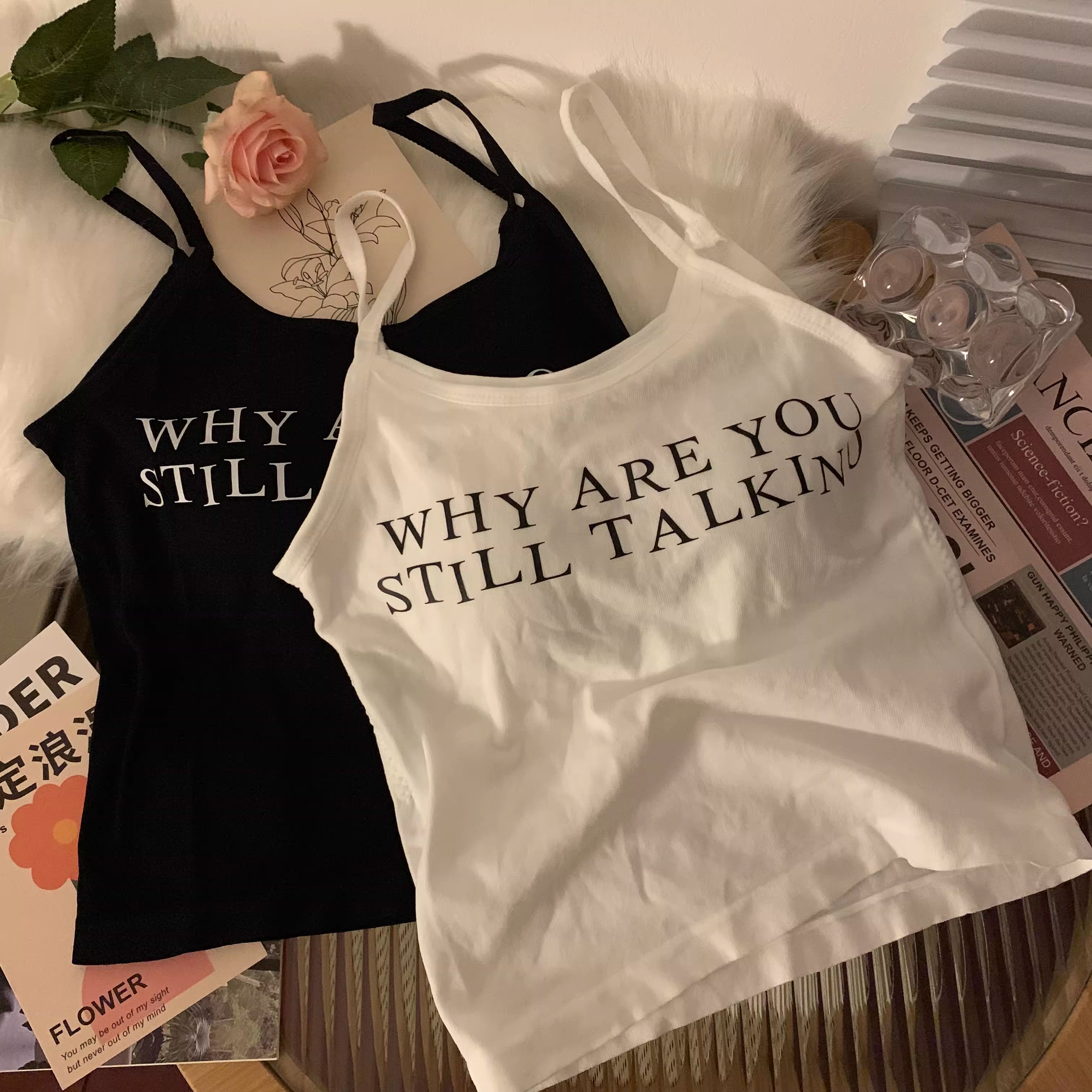 时尚百搭吊带背心女夏季新款宽松无袖打底衫薄款百搭上衣女装详情3