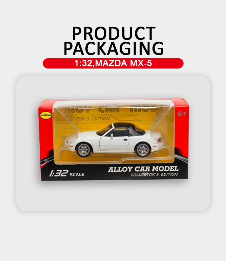 1:32 Mazda MX-5 alloy car model toy car, small car model collection, display item, children's toy car, metal car model pic 9