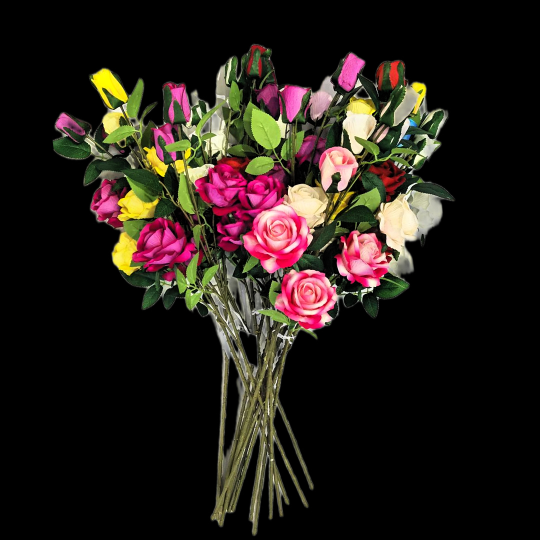 Colorful simulated rose bouquets, realistic flower arrangements, simulated plant walls, wedding decorations, and simulated flower waterfalls Application Scenario